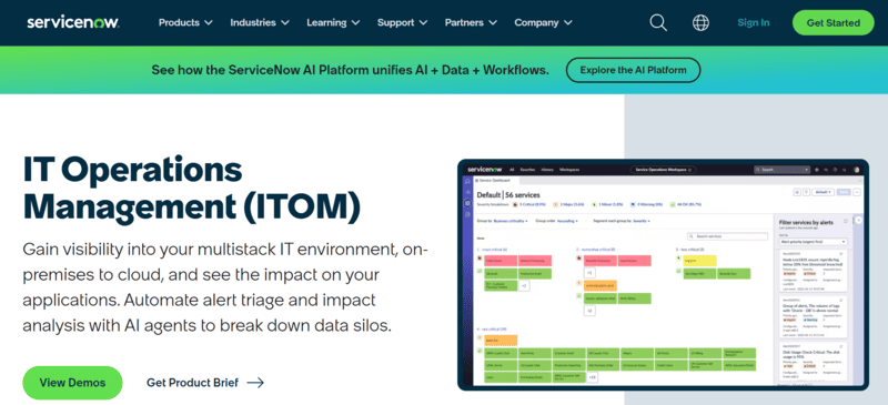 ServiceNow IT Operations Management (ITOM)