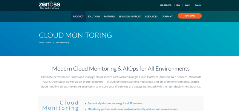 zenoss cloud aiops tool