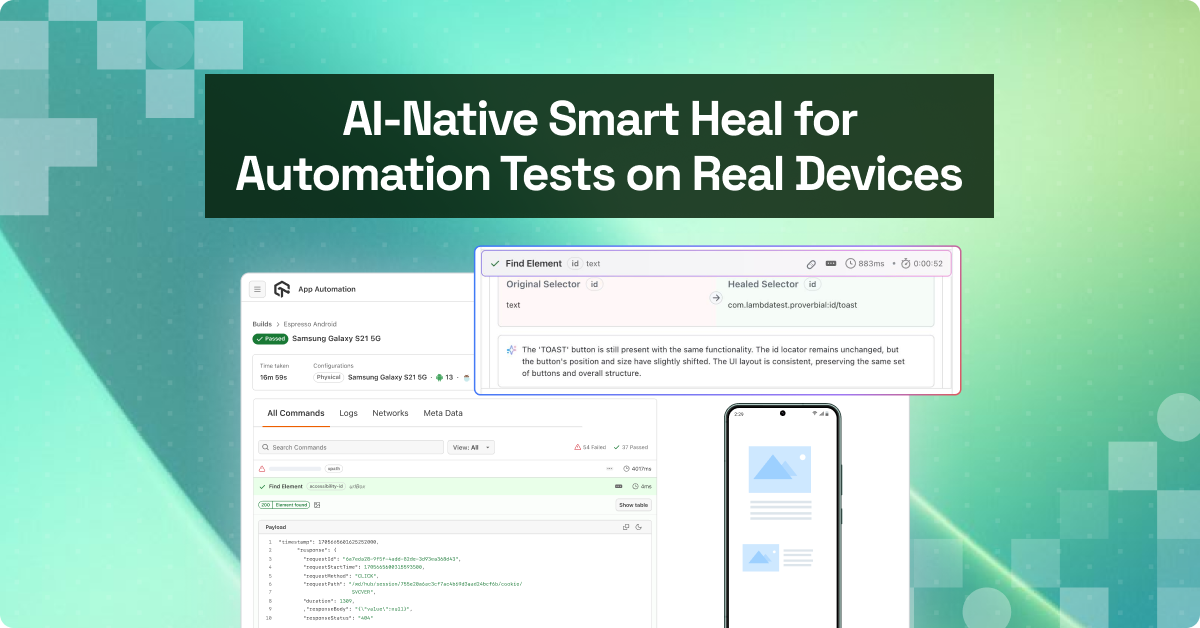 AI-Native Smart Heal for Automation Testing on Real Devices | TestMu AI (Formerly LambdaTest)