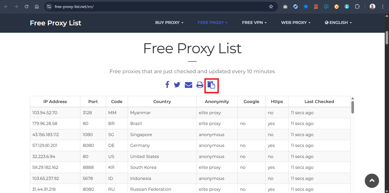 free-proxy-list