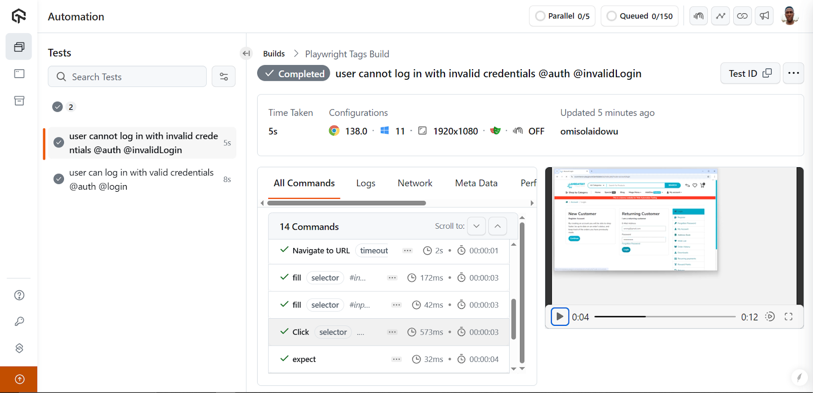 lambdatest-playwright-tag-result