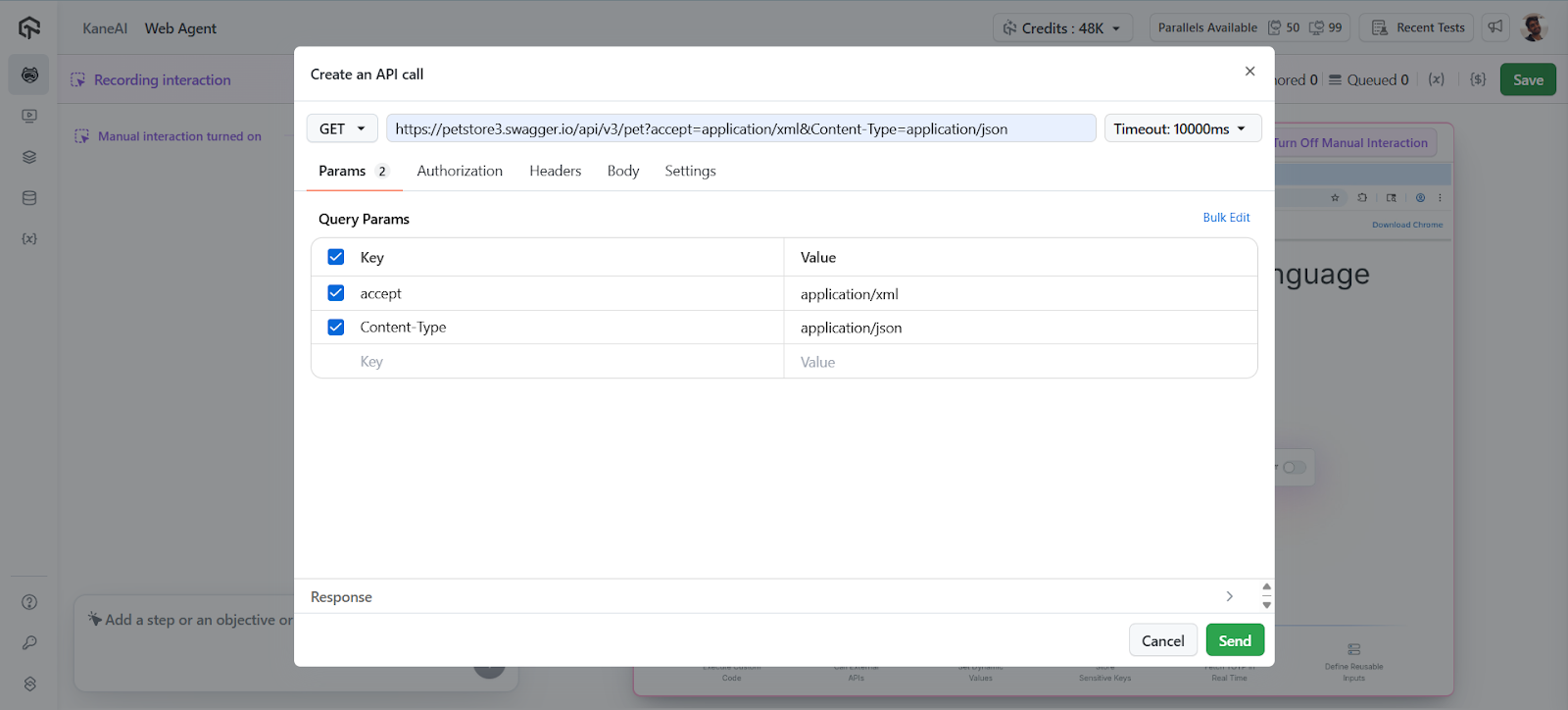 Rapid API Configuration with cURL Commands