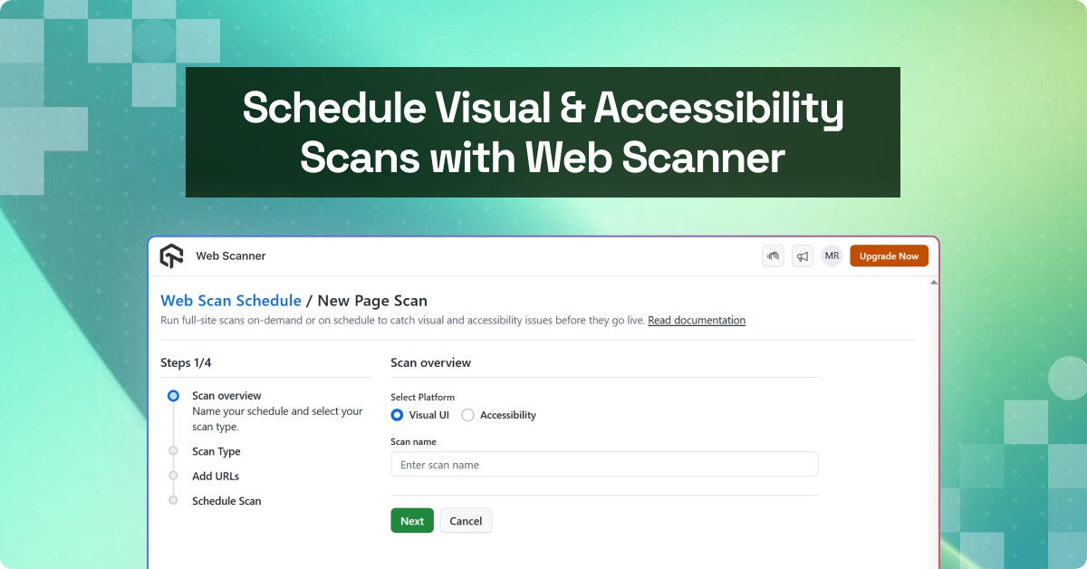 Now Live with TestMu AI (Formerly LambdaTest) Web Scanner: Schedule Visual & Accessibility Scans At Scale