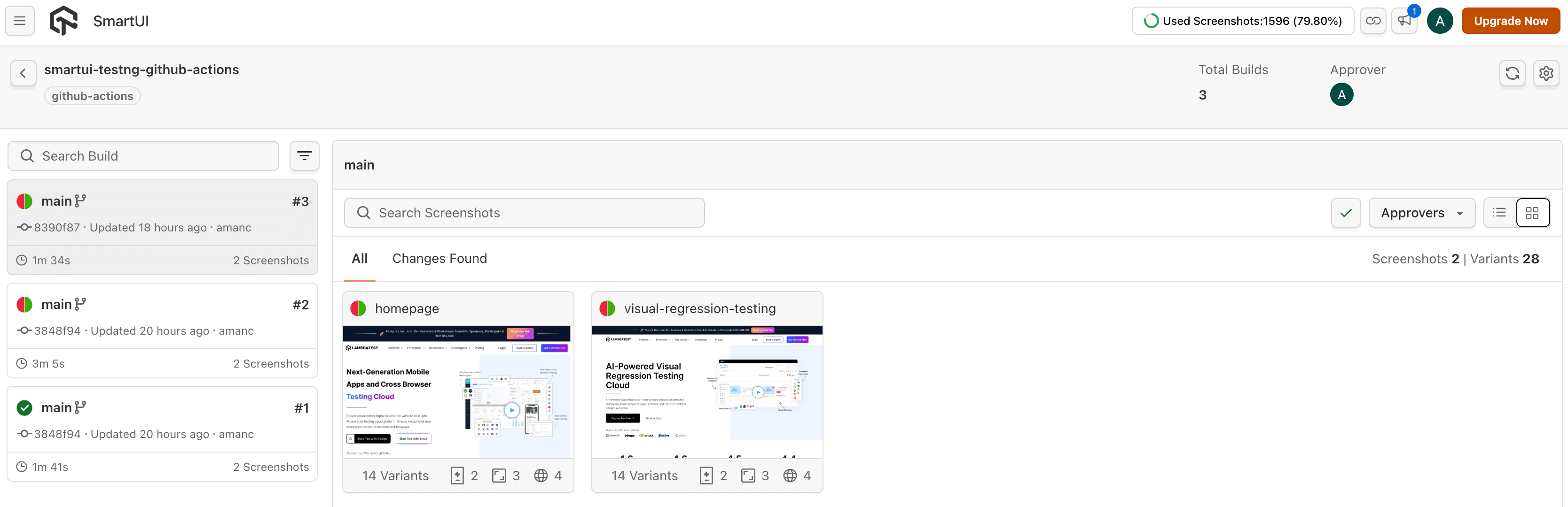 Integrate GitHub Actions Pipeline With SmartUI